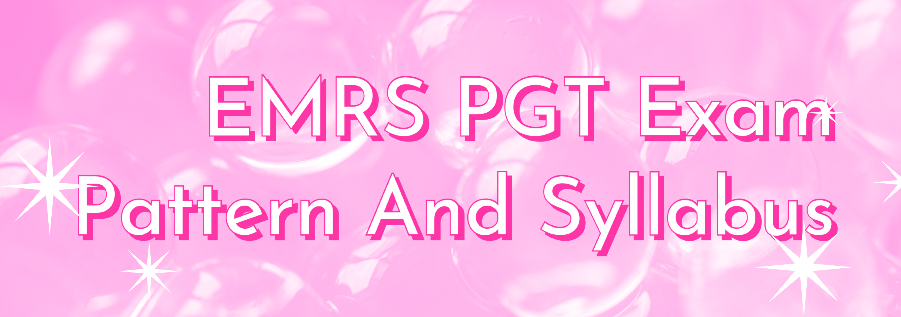 EMRS PGT Pattern And Syllabus